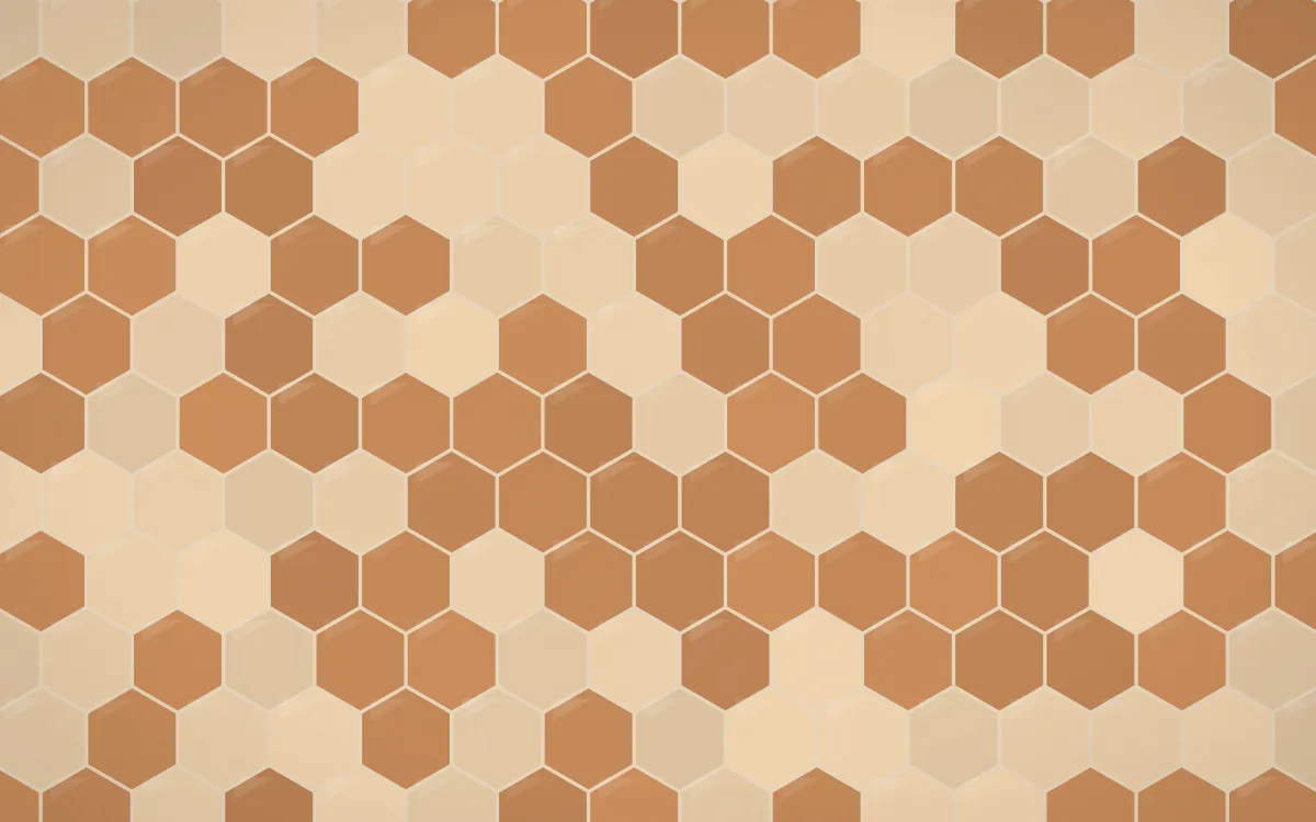Zanzibar Spice Hex Tiles — colourful beige and orange tile background