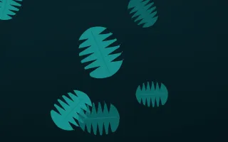 Deep Lagoon Leaves III — dark teal and black tropical background, variation III