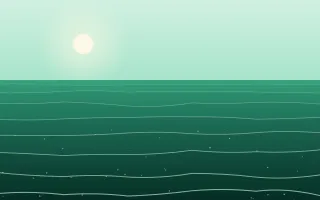 Emerald Cove III — light green tropical background, variation III