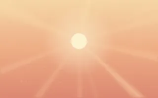 Island Dawn II — light orange tropical background, variation II