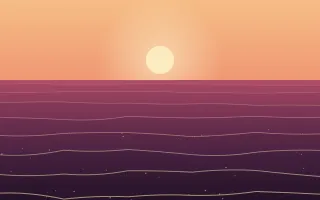 Sunset Surf II — colourful pink and orange tropical background, variation II