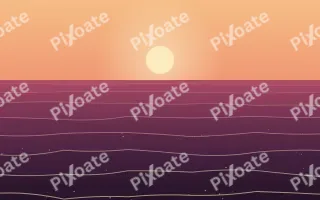 Sunset Surf II — colourful pink and orange tropical background, variation II