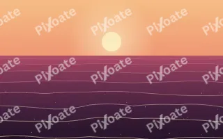 Sunset Surf III — colourful pink and orange tropical background, variation III