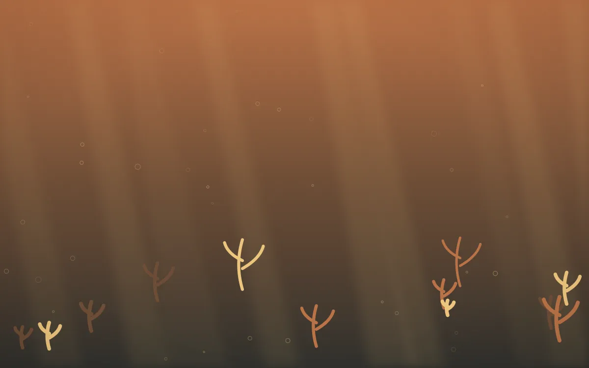 Autumn Glow Underwater — colourful orange, brown and grey underwater background