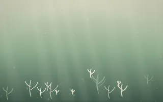 First Light Underwater III — light beige and green underwater background, variation III