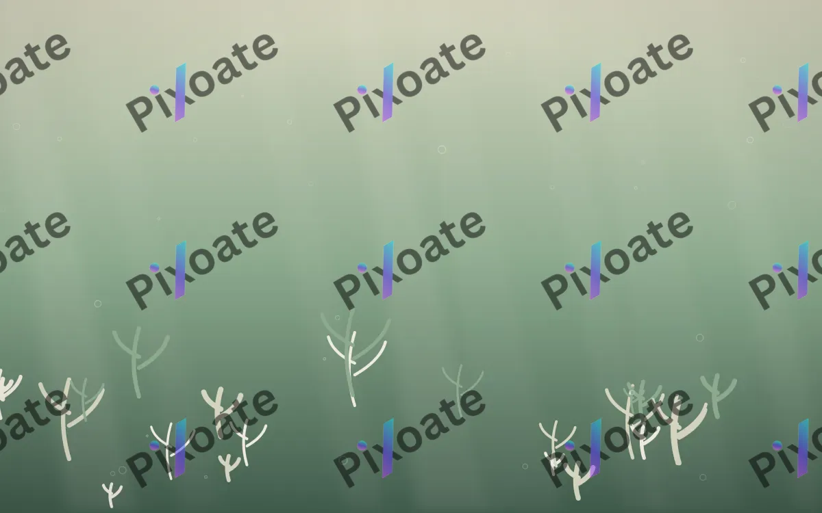 Underwater Signature — light beige and green underwater background