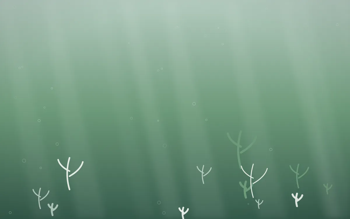 Spring Rain Underwater — light white and green underwater background