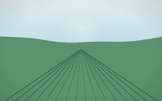 Clear Day Vineyard II — light blue and green vineyard background, variation II