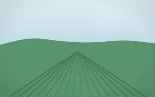 Clear Day Vineyard III — light blue and green vineyard background, variation III