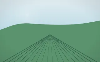 Clear Day Vineyard IV — light blue and green vineyard background, variation IV