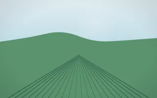 Clear Day Vineyard IX — light blue and green vineyard background, variation IX