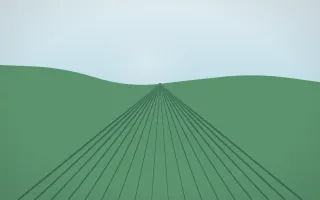 Clear Day Vineyard V — light blue and green vineyard background, variation V