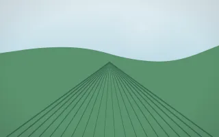 Clear Day Vineyard VI — light blue and green vineyard background, variation VI