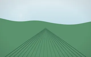 Clear Day Vineyard VII — light blue and green vineyard background, variation VII