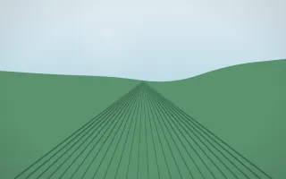 Clear Day Vineyard XI — light blue and green vineyard background, variation XI