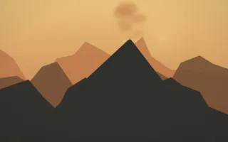 Autumn Glow Volcano IV — colourful orange, brown and grey volcano background, variation IV