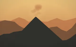 Autumn Glow Volcano VI — colourful orange, brown and grey volcano background, variation VI