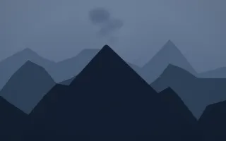 Blue Hour Volcano II — dark blue volcano background, variation II