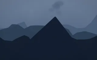 Blue Hour Volcano IV — dark blue volcano background, variation IV
