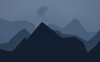 Blue Hour Volcano IX — dark blue volcano background, variation IX