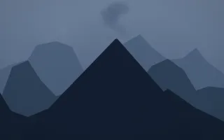 Blue Hour Volcano VII — dark blue volcano background, variation VII