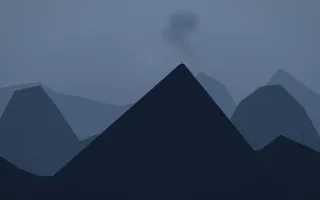 Blue Hour Volcano VIII — dark blue volcano background, variation VIII