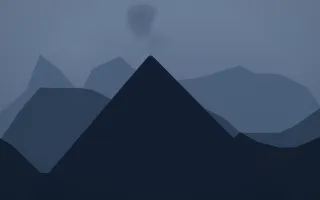 Blue Hour Volcano X — dark blue volcano background, variation X