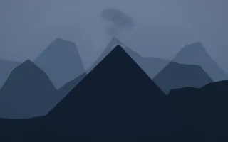 Blue Hour Volcano XI — dark blue volcano background, variation XI