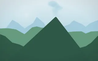 Clear Day Volcano IV — light blue and green volcano background, variation IV