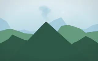 Clear Day Volcano VI — light blue and green volcano background, variation VI