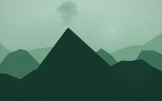 Emerald Mist Volcano — dark green volcano background