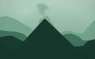 Emerald Mist Volcano II — dark green volcano background, variation II