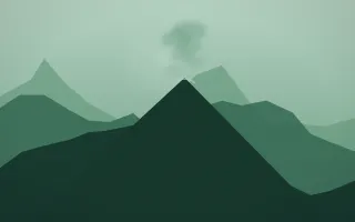 Emerald Mist Volcano III — dark green volcano background, variation III