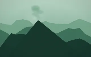 Emerald Mist Volcano IX — dark green volcano background, variation IX