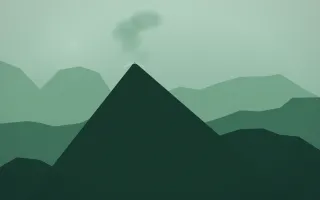 Emerald Mist Volcano V — dark green volcano background, variation V