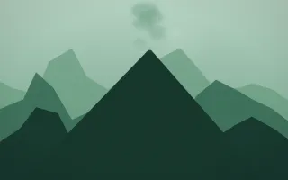 Emerald Mist Volcano VII — dark green volcano background, variation VII