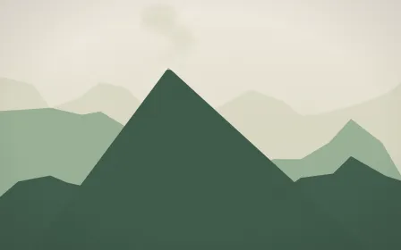 First Light Volcano — light beige and green volcano background