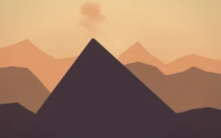 Golden Hour Volcano — colourful orange and pink volcano background