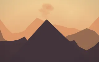Golden Hour Volcano II — colourful orange and pink volcano background, variation II