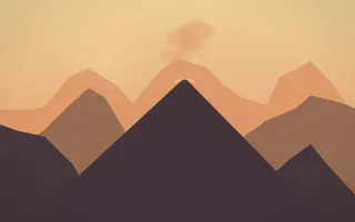 Golden Hour Volcano III — colourful orange and pink volcano background, variation III