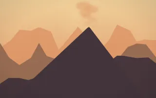 Golden Hour Volcano IV — colourful orange and pink volcano background, variation IV