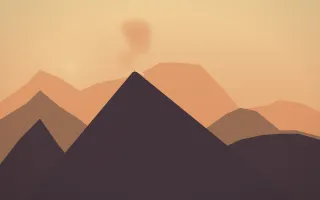 Golden Hour Volcano IX — colourful orange and pink volcano background, variation IX