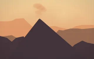 Golden Hour Volcano V — colourful orange and pink volcano background, variation V