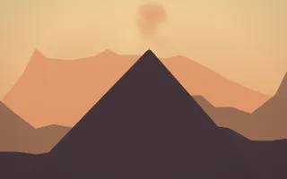 Golden Hour Volcano VII — colourful orange and pink volcano background, variation VII