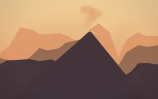 Golden Hour Volcano VIII — colourful orange and pink volcano background, variation VIII