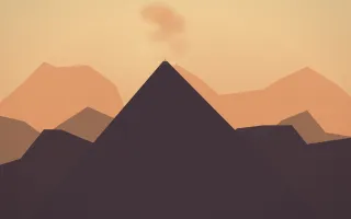 Golden Hour Volcano X — colourful orange and pink volcano background, variation X