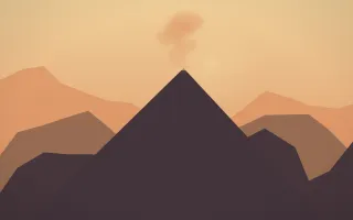 Golden Hour Volcano XI — colourful orange and pink volcano background, variation XI