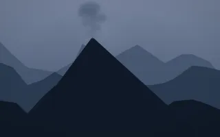 Moonlight Volcano — dark blue volcano background