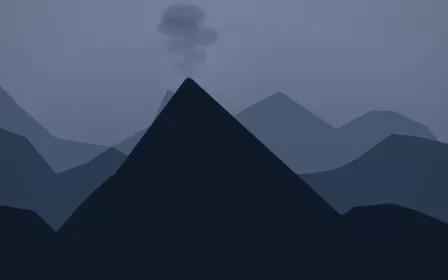Moonlight Volcano — dark blue volcano background