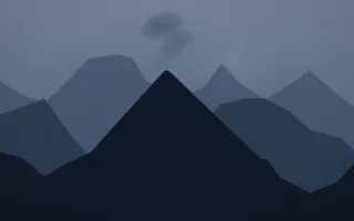 Moonlight Volcano II — dark blue volcano background, variation II